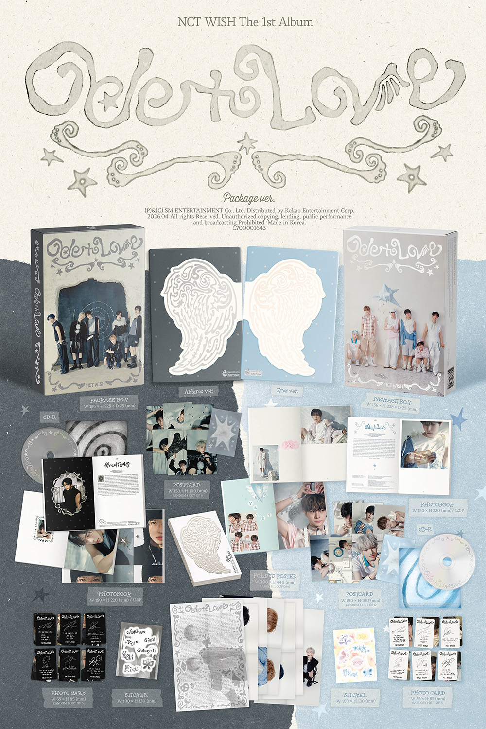 [First Press] NCT WISH - 1st Album [Ode to Love] (Package Ver.) (Random Ver.)